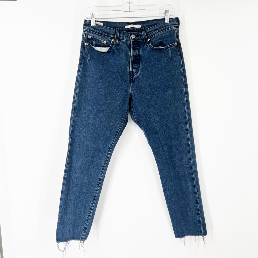 Levi’s Wedgie Button Fly Jeans High Rise Raw Hem